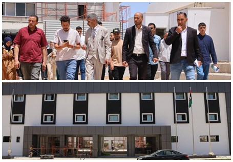 عدد من طلاب كلية الاقتصاد يزورون مشاريع الصيانة بالجامعة