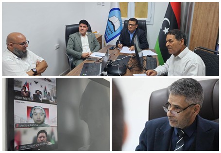 اجتماع افتراضي بين جامعة سرت وجامعة UHMKA وجامعة Telkom من إندونيسيا