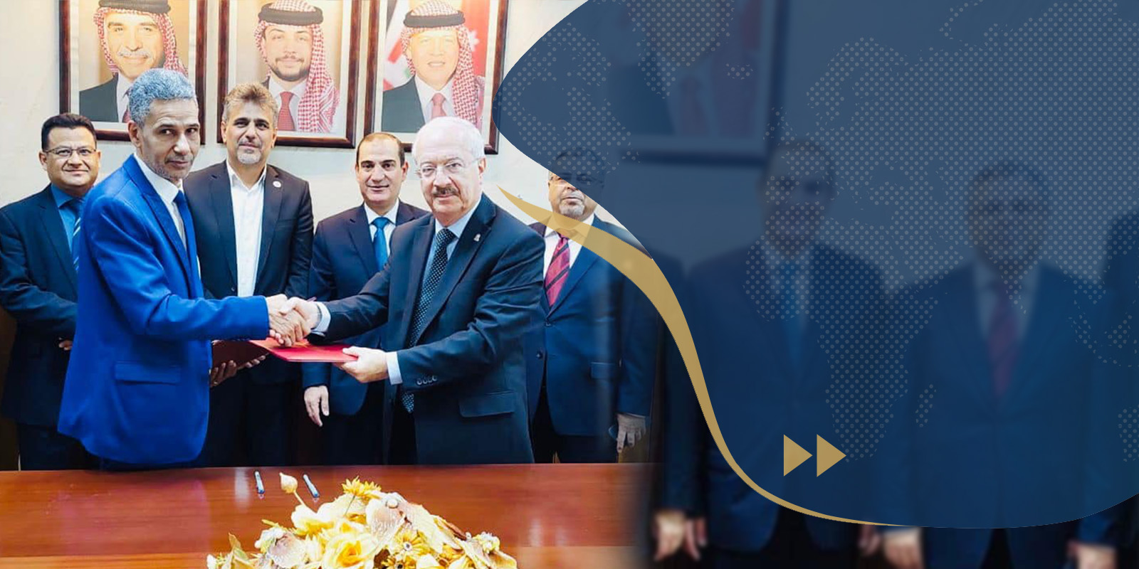 توقيع اتفاقية تعاون علمي بين جامعة سرت وجامعة مؤتة الاردنية.