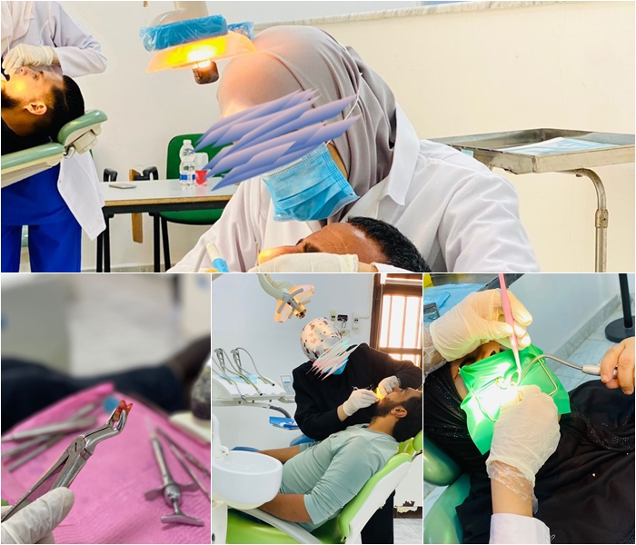متابعات من داخل مجمع العيادات التعليمية بكلية طب وجراحة الفم والأسنان