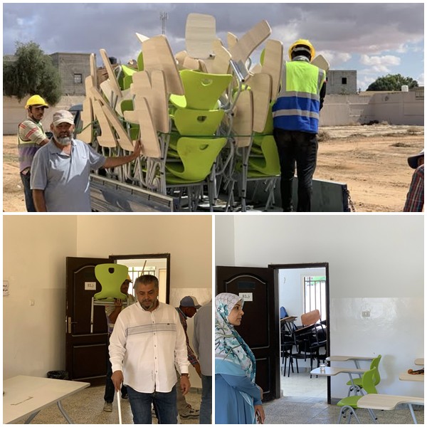 تجهيز قاعات دراسية جديدة بكلية التربية في إطار تحسين البيئة التعليمية