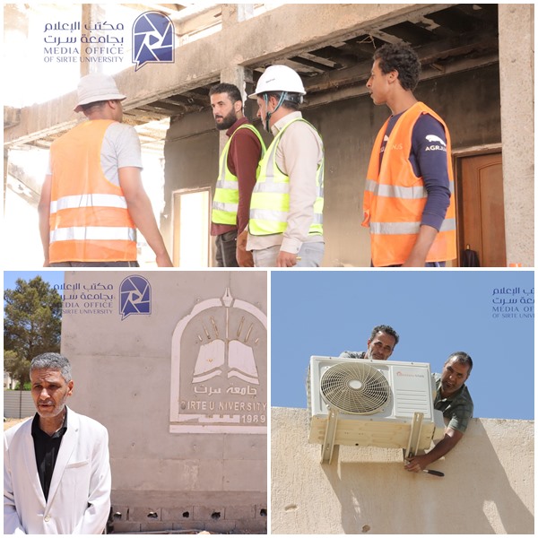 The National Development Agency continues maintenance and reconstruction works at Sirte University.