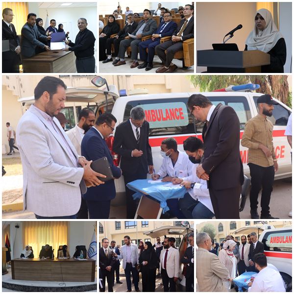 The Community Service and Environmental Development Center at Sirte University celebrates the world Blood Donor Day.