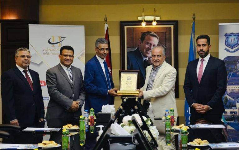 Signing a Scientific Cooperation Agreement between Sirte University and Amman Arab University in Jordan