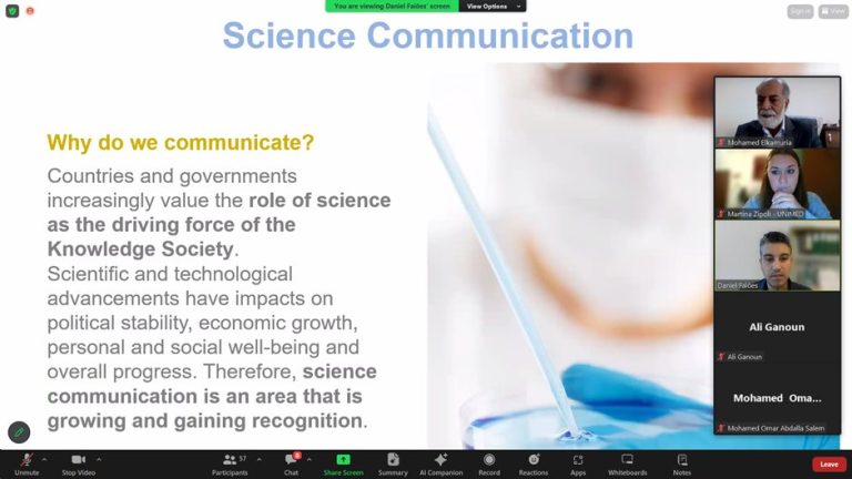 Workshop entitled Science Communication
