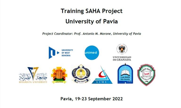 Training SAHA Project University of Pavia